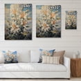 thumbnail image 4 of Designart "pasture Of Lilies II" Floral & Botanical Print on Natural Pine Wood, 4 of 5