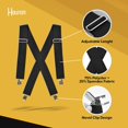 thumbnail image 4 of Hold’em Suspenders for Men Heavy Duty for Big and Tall Adult - Grey, 4 of 6