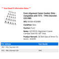 thumbnail image 2 of Front Alignment Caster Camber Shim - Compatible with 1975 - 1996 Chevy G30 RWD 1976 1977 1978 1979 1980 1981 1982 1983 1984 1985 1986 1987 1988 1989 1990 1991 1992 1993 1994 1995, 2 of 2