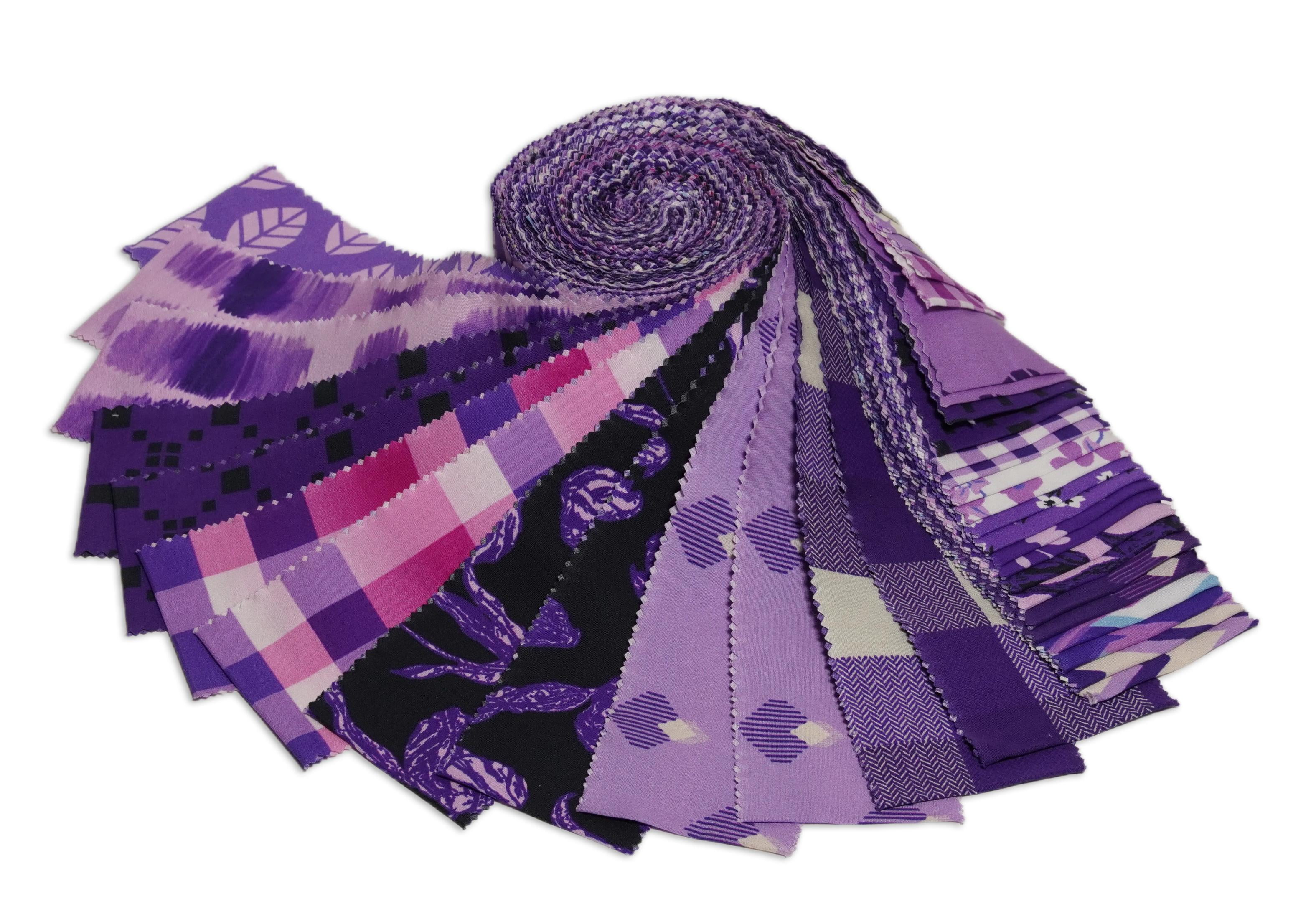 Soimoi 40Pcs Geometric & Floral Print Cotton Precut Fabrics for Quilting Craft Strips 2.5 x 42 inches Jelly Roll