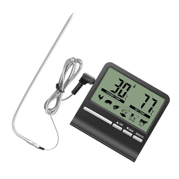 MOMOJIA Meat Thermometer BBQ Grills Food Thermometer 0~250°C (32-482℉) Digital Food Cooking Thermometer with Alarm Timer