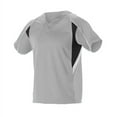 thumbnail image 4 of Alleson Athletic 529 Adult 2 Button Henley Baseball Jersey-Navy/ Grey/ White-L, 4 of 7