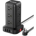 thumbnail image 1 of Regleta de enchufes con protección contra sobretensiones y múltiples tomas de corriente con puertos USB, 1 of 8