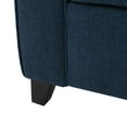Noble House Amanda Dark Blue Fabric Armed Storage Bench