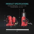 thumbnail image 5 of VIVOHOME Pneumatic Air Hydraulic Bottle Jack with Manual Hand Pump 20 Ton Heavy Duty Auto Truck Travel Trailer Repair Lift Red, 5 of 7
