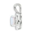 thumbnail image 2 of FB Jewels Sterling Silver Rhodium-plated Diam. & Created Opal Pendant, 2 of 5