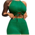 thumbnail image 3 of SROBPTY Women's High Waisted 2 Piece Split Bikini Swimsuit Set Green,M, 3 of 5