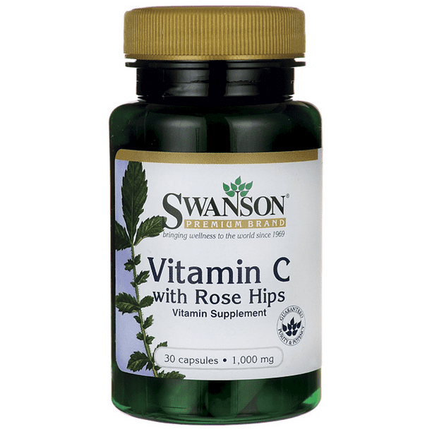 Swanson Vitamin C with Rose Hips 1,000 mg 30 Caps