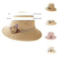 thumbnail image 3 of AirLoni Sun Hats For Women Openwork Breathable Wide Brim Foldable Decorative Embellishments Soft Washable Straw Hats Casual Vacation Outdoor Beach Hats White,One Size, 3 of 3
