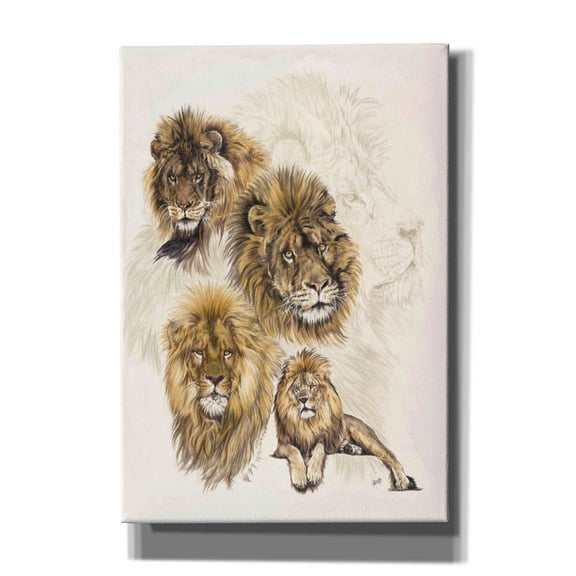 Epic Graffiti 'Ghost Image Lion' by Barbara Keith, Canvas Wall Art, 18"x26"