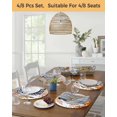 thumbnail image 5 of 13 Inch Round Placemats Set of 6, Orange Blue Fall Non Slip Heat Insulation PP Table Mats, Thanksgiving Pumpkins Maple Leaf Washable Place Mats for Kitchen Dining Party Table Decor, 5 of 7