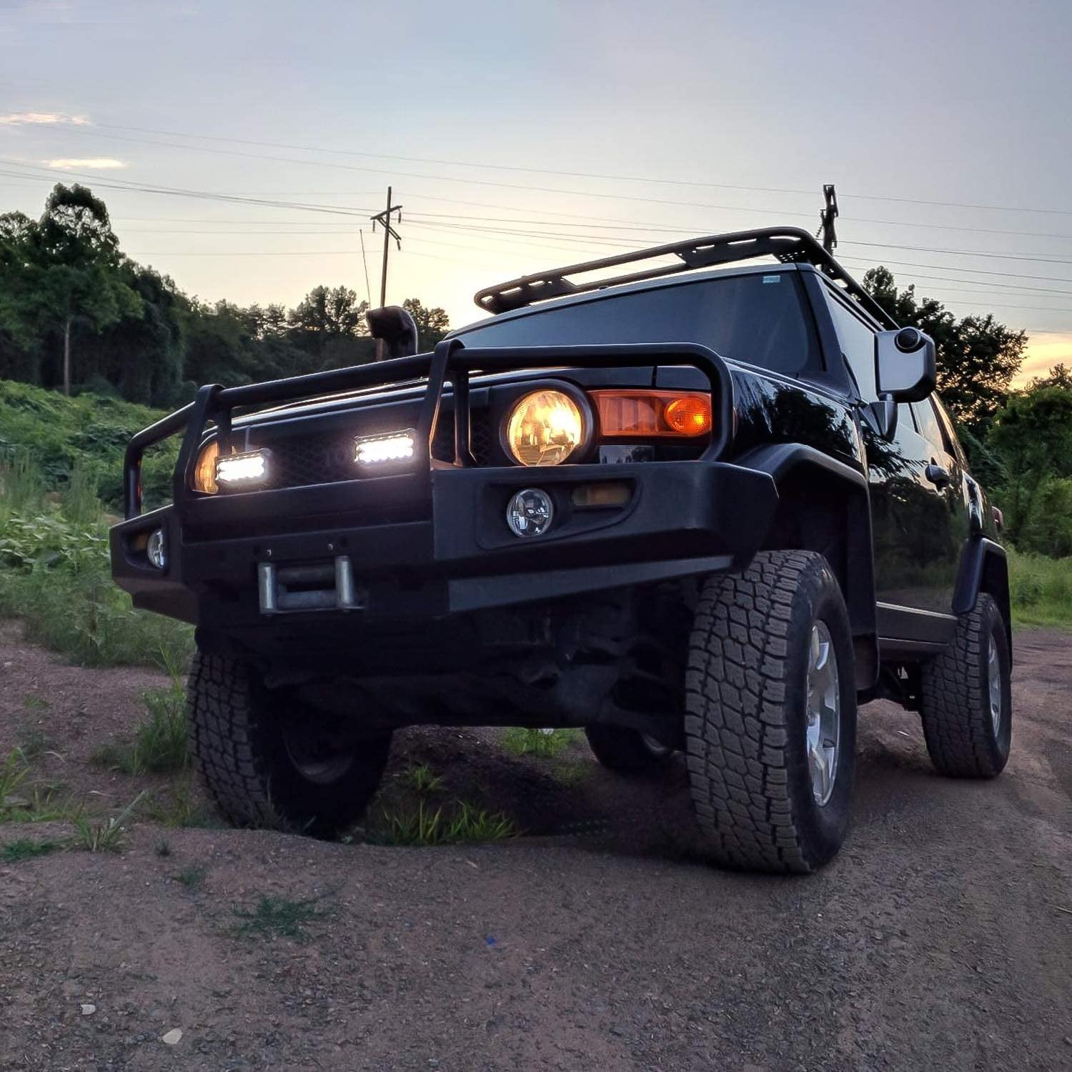 Nilight Flood Beam LED Light Bar 12V Off-Road Work Light for Truck SUV ATV UTV Boat 2 Pack