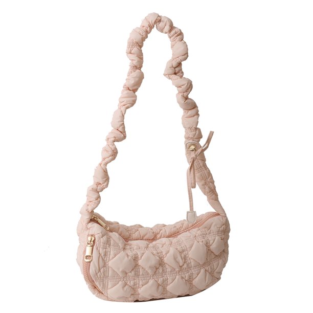 Bolso bandolera para mujer Bolso plisado Cloud Messenger Bolso acolchado acolchado (Rosa) Likrtyny Para Estrenar