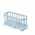 thumbnail image 3 of Huayishang Kitchen Drain Rack Household Rag Rack Kitchen Supplies Table Top Cleaning Rack Sink Storage Rack Household Large Sponge Storage Rack, Kitchen Essentials Clearance Sale Blue, 3 of 9