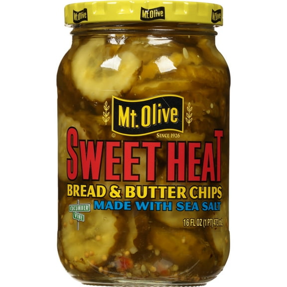 Mt. Olive Sweet Heat Bread & Butter Pickle Chip - 16 fl oz jar