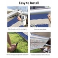 thumbnail image 7 of 4th of July RV Awning Sun Shade Screen 9'X7' Retro Flower Mesh Sunscreen Eucalyptus Leaf Blue Striped Awning Shade Screen with Zipper UV Blocker Completed Kits Outdoor Canopy for RV Motorhome Camper, 7 of 7