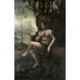 thumbnail image 2 of Da Vinci, Leonardo 10x14 Black Ornate Wood Framed with Double Matting Museum Art Print Titled - Bacchus, 2 of 4