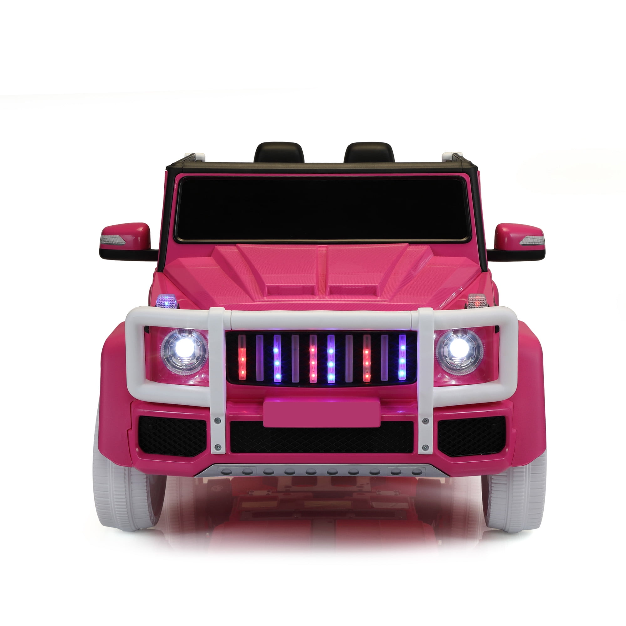 Kepooman 12V Kids Ride on Cars of Toys for Children of Ages 2-3 Years, Portable Vehicles of Toys with Warning Light Switch, MP3 Player and Remote Control Function, Pink