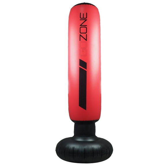 Sac de frappe gonflable GoZone – Rouge/noir Avec pompe à pied