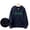 Navy Blue, variant on LYMAYTER Kids Boys Girls Sweatshirts Toddler Fall Winter Warm Hoodies Shirt Baby Fleece Sweatshirt for 4-12 Years