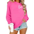 thumbnail image 3 of Fnooota Valentine's Day Sweatshirts for Women, Spring Crew Neck Pullover Casual Long Sleeve Tops Hot Pink Size L, 3 of 7