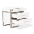thumbnail image 6 of Michael Amini Marquee 3-Drawer Nightstand in Cloud White, 6 of 11