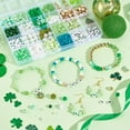 thumbnail image 5 of 1920pcs St.Patrick’s Day DIY Jewelry Making Kit Acrylic Beads Glass Spacer Beads Clover Daisy Enamel Pendants Stars Butterfly Green Beads Kit, 5 of 7