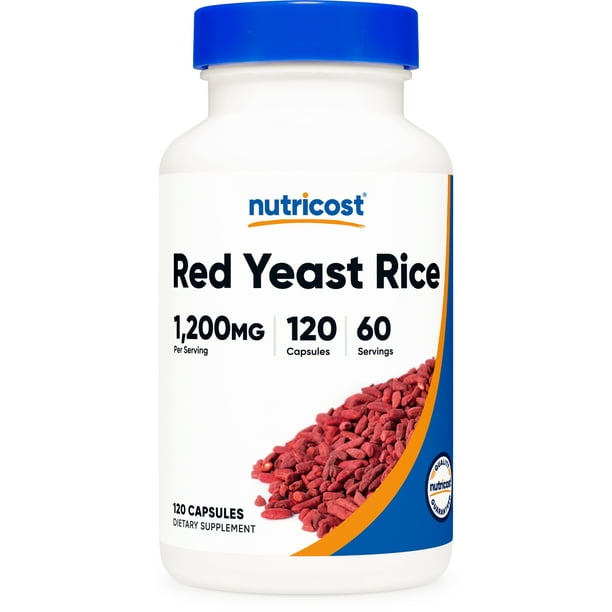 Nutricost Red Yeast Rice 1200mg, 120 Capsules 60 Serv, Veggie Caps