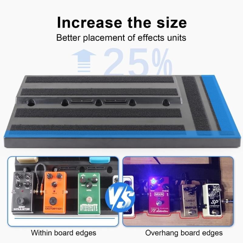 CEORPER Modular Effects Pedal Board Easy Setup Plastic Construction for Musicians