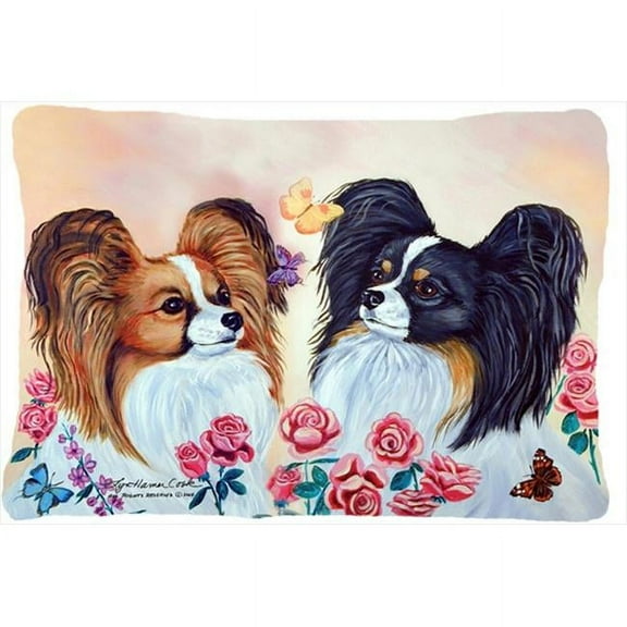 Carolines Treasures  12 x 16 in. Papillon Decorative Indoor & Outdoor Fabric Pillow