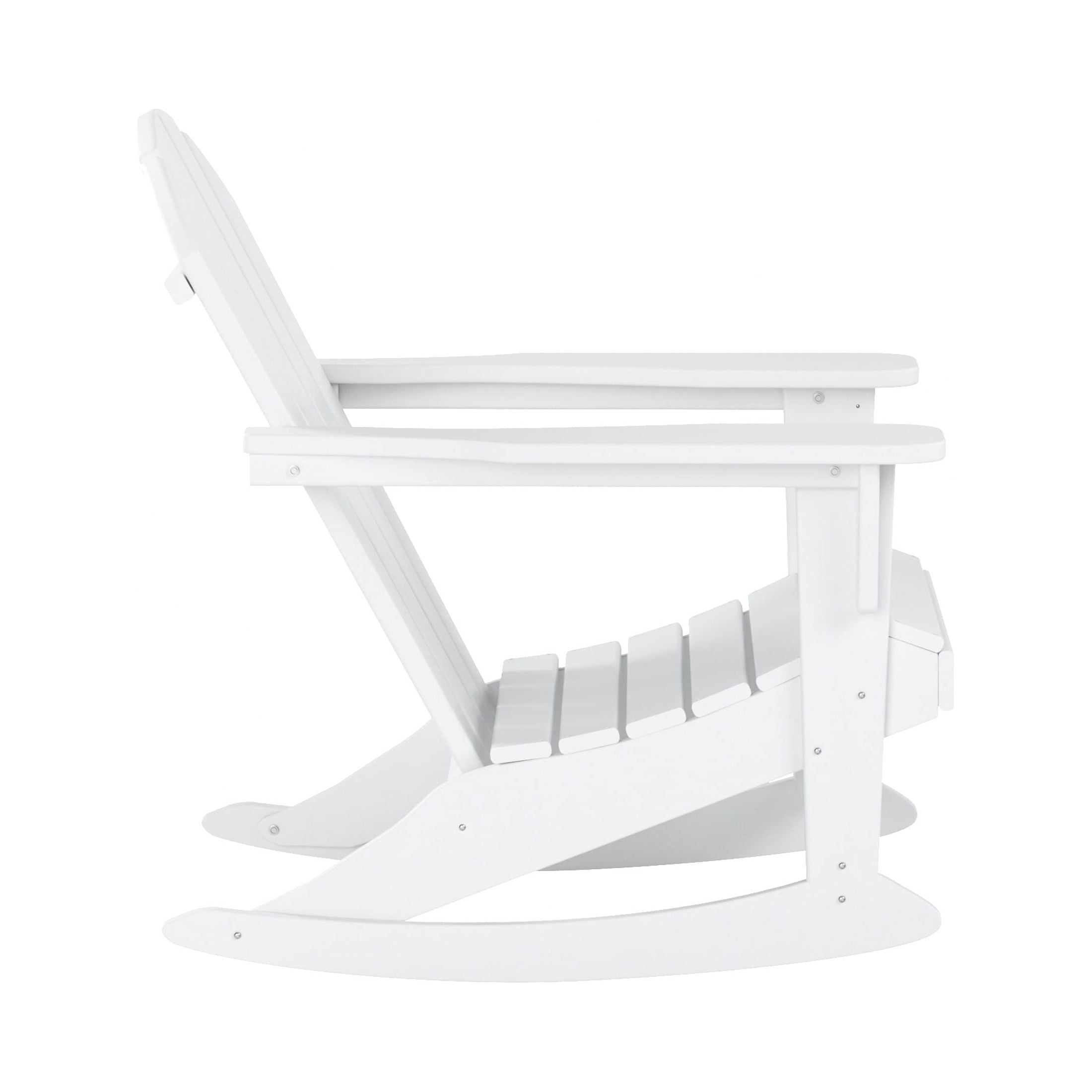 Polytrends  Laguna Hdpe All Weather Outdoor Patio Rocking Chair White