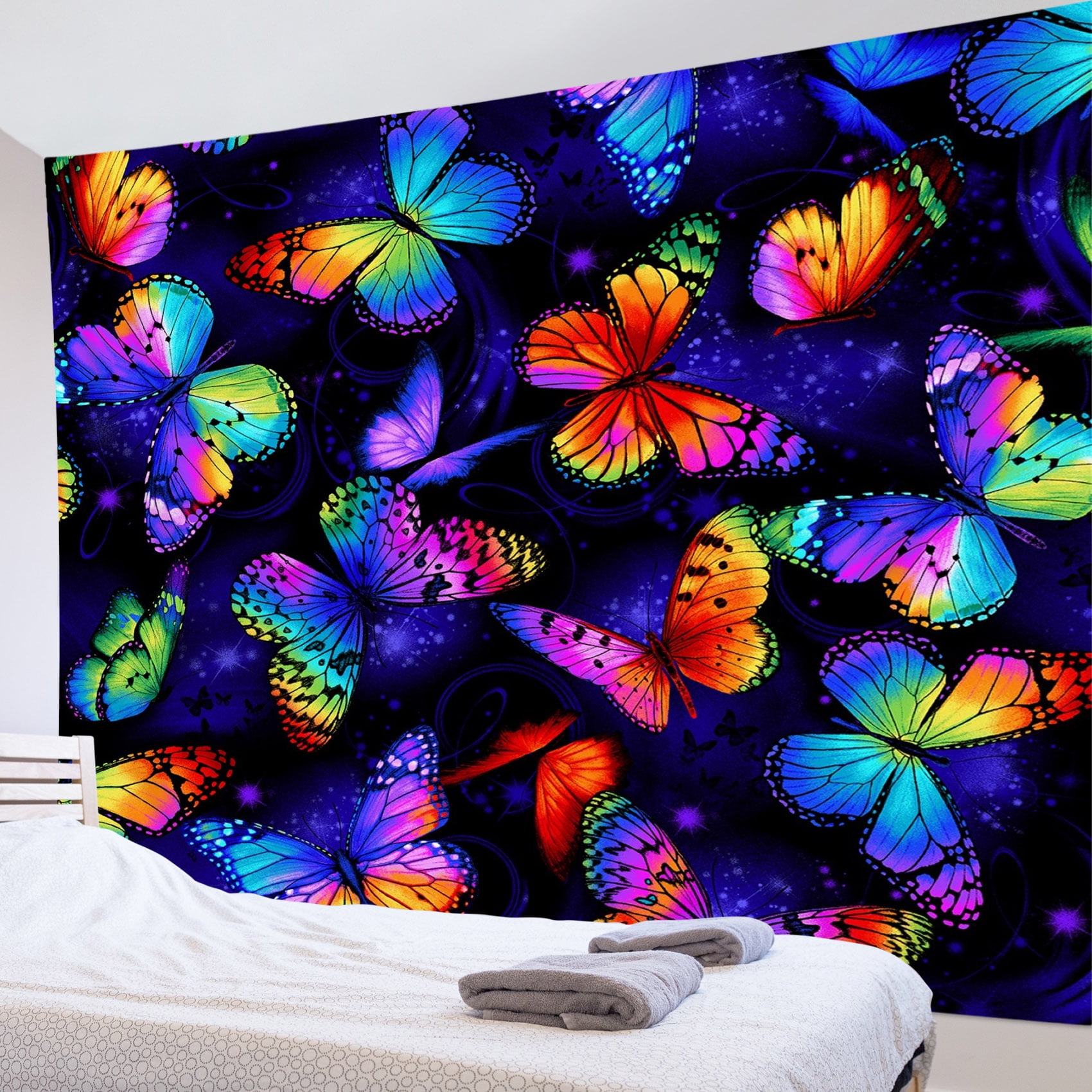 HVEST Trippy Butterfly Tapestry Colorful Insect Butterflies on ...