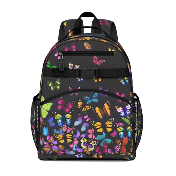 Sac à Dos Scolaire Papillon Fantastique Papillon Abstrait et Imprimé Jardin pour Étudiants avec Style Esthétique Rêveur