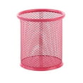 thumbnail image 1 of fastboy Mesh Metal Pen Holder Pot Smooth Edge Fashion Table Container Eraser Ruler Caddy Desk Stationery Holders Organizer Office Round/Black, 1 of 5