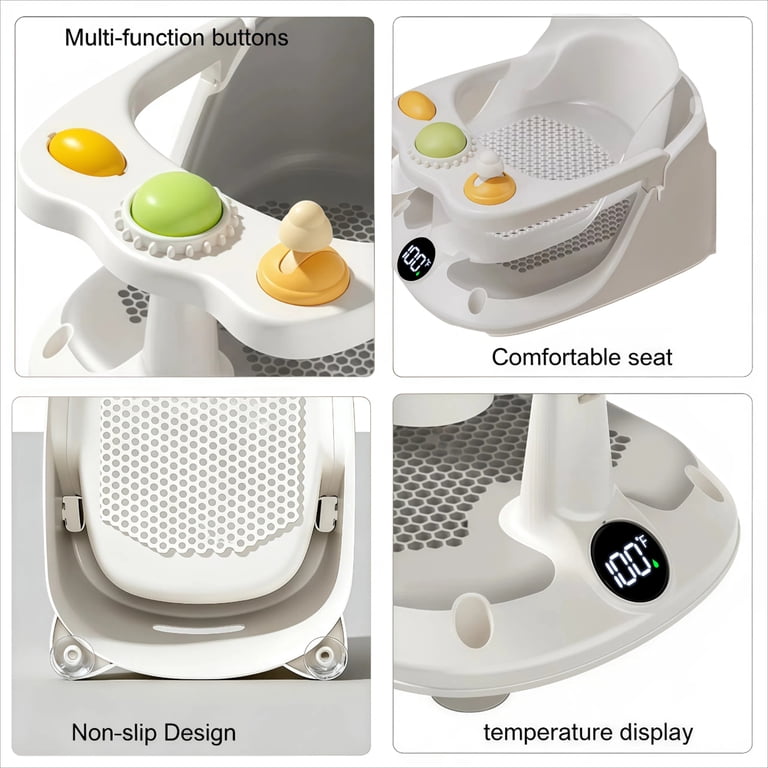Oioane Baby Bath Seat with Thermometer, 6+ Months photo 7