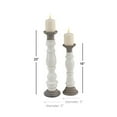 thumbnail image 3 of DecMode 16", 20"H Country Candlestick, White, 2 - Pieces, 3 of 6