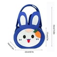 thumbnail image 3 of BSJJY Easter Bunny Basket, Rabbit Bucket Tote for Easter Egg Hunts Easter Decors Candy Gift Basket (Blue), 3 of 3