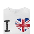 thumbnail image 3 of I Love London T-Shirt à Manches Courtes Blanc pour Femmes I Love London avec Texte (Très Grand), 3 of 3