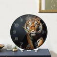 thumbnail image 5 of Tiger Wildlife Wall Clock Round Silent Non Ticking Battery Operated Accurate Arabic Numerals Design Clocks for Home Kitchen Living Room Bedroom 9.5inch Home Decor, 5 of 6