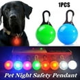 lianhanyi Pet Dog Collar Pendant Safety Round Flashing Glow Light