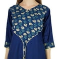 thumbnail image 7 of Bimba Women Straight Kurta Kurti Blue Rayon Tunic Casual Summer Indian Blouse, 7 of 7