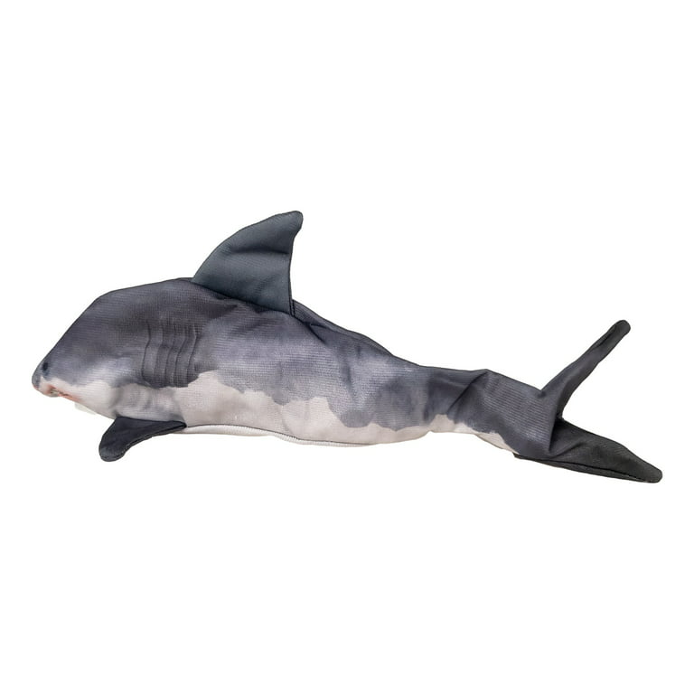 Silver Gray Shark Pencil Case With Zipper Shark Cosmetic Bag