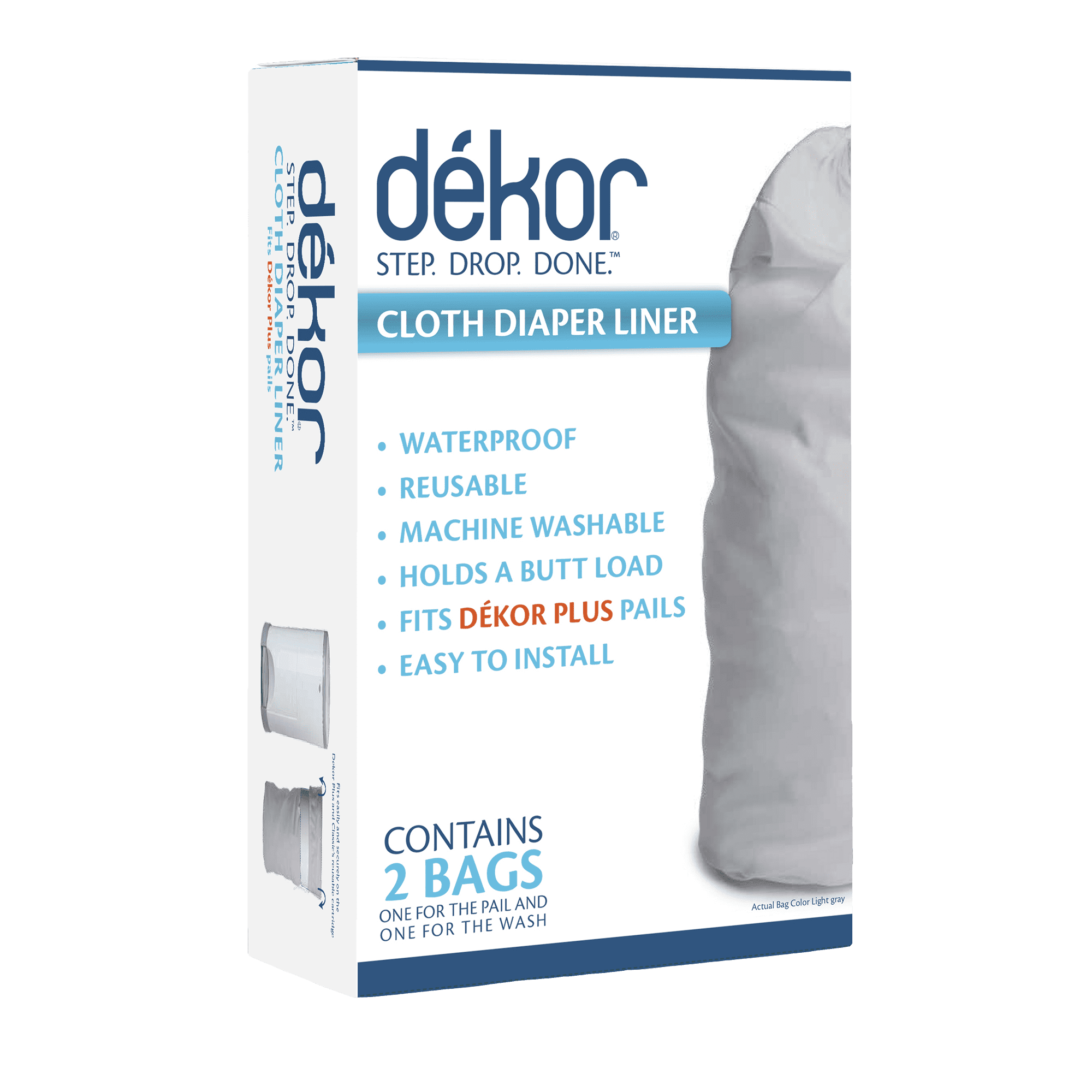 Dekor Plus Diaper Pail Refills, 2 Pack