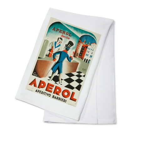 Fine Italian Linen - Italy - Aperol - (artist: Piquillo c. 1931) - Vintage Advertisement (100% Cotton Kitchen Towel)