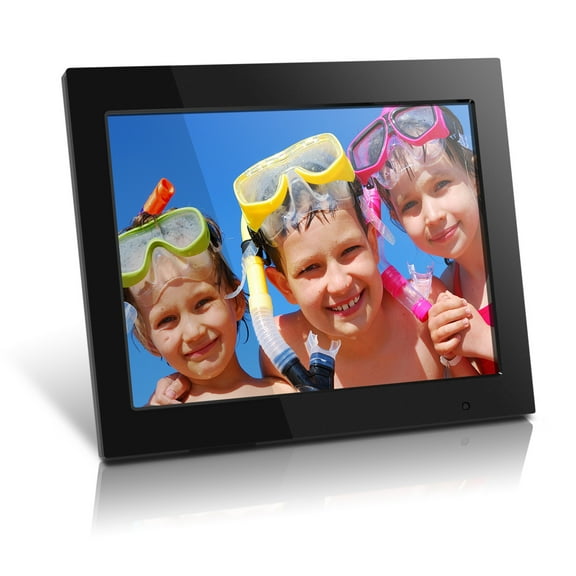 Aluratek 15 Inch Digital Photo Frame 15" 4GB Built-in Memory LCD Digital Photo Frame with USB Cable & Power Adapter, Black