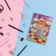 thumbnail image 1 of Cuadros Decorativos A5 5D Notebook DIY Parte Forma especial Rhinestone Diario Libro (Gatito WXB048) Ehuebsd embutido en tela, 1 of 1