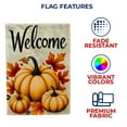 thumbnail image 5 of America Forever Welcome Autumn Pumpkins House Flag, 28 x 40 inch Double Sided, Harvest Pumpkins Welcome Flags, Farmhouse Fall Seasonal Outdoor Decor for Lawn and House DÃ©cor, 5 of 5