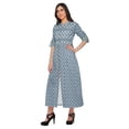 thumbnail image 3 of Moomaya Robe Tunique Imprimée à Manches Courtes Kurti d'Été pour Femmes, 3 of 5