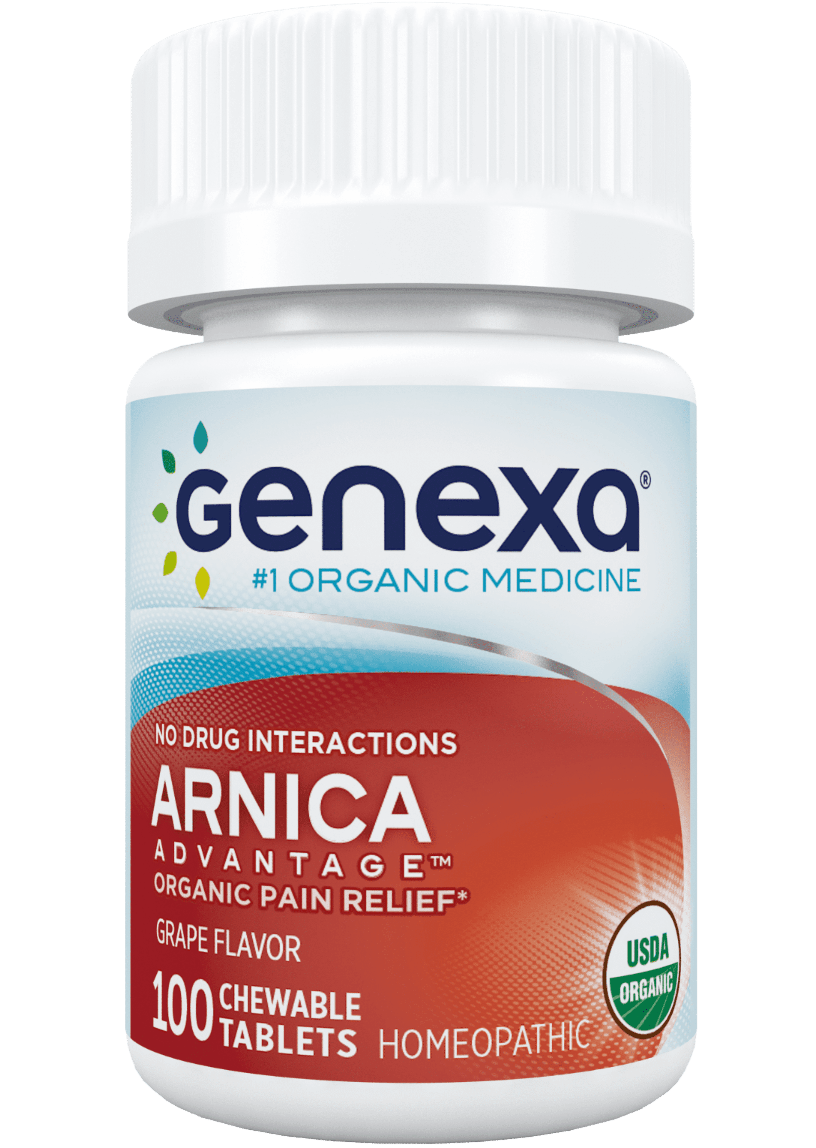 Genexa Arnica Pain Relief Chewable Tablets, 100 Ct - Walmart.com ...