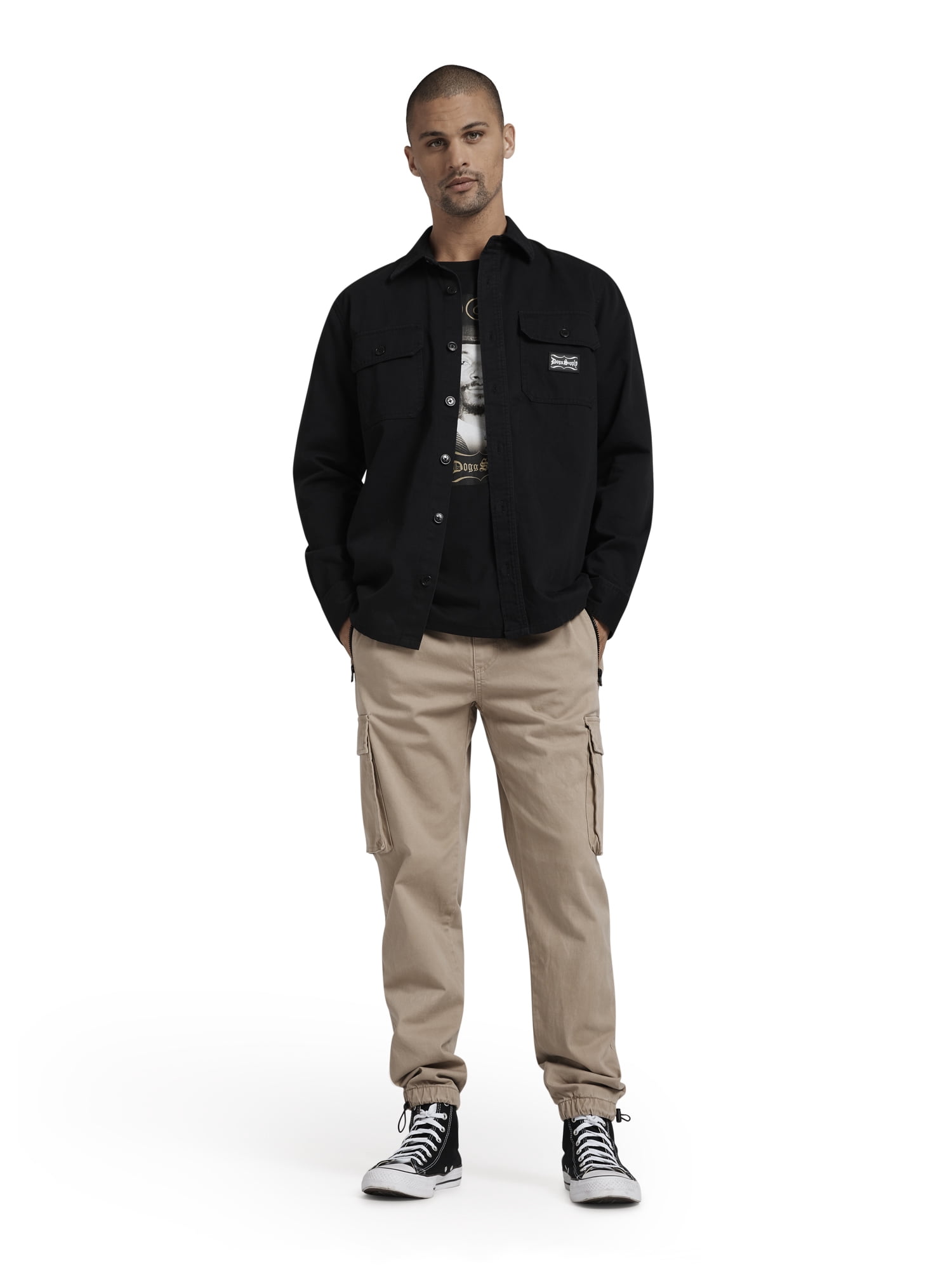 Dogg Supply by Snoop Dogg Men's and Big Men's Button Down Work Shirt, Sizes XS-3XL